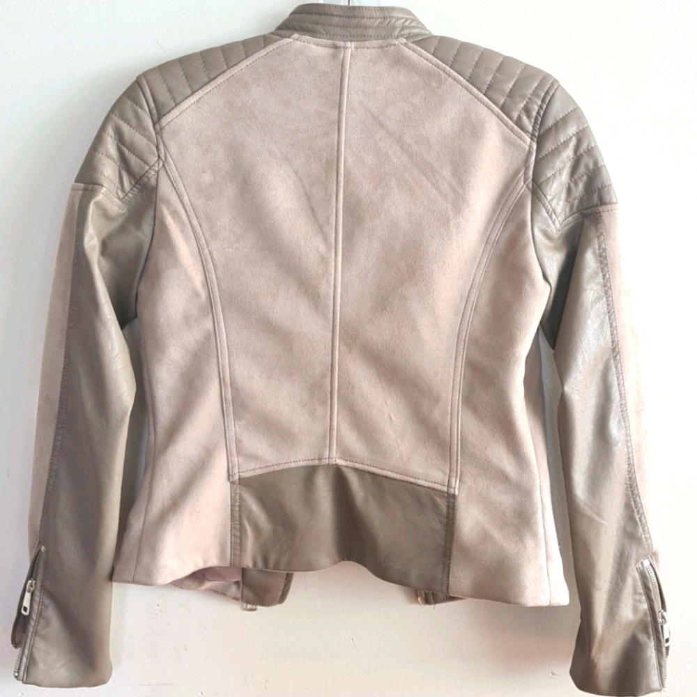 Suede & leather spring jacket - Picture 3 of 5